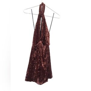 ASTR The Label velvet brown short dress. Never worn with tags.